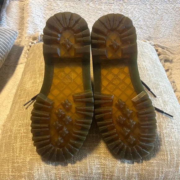 Dr. Martens Luana Boots Womens Size 7 L Black Leather Combat Air Wair Lace Up - Picture 6 of 7